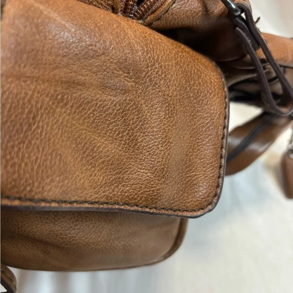 Clark tan satchel purse